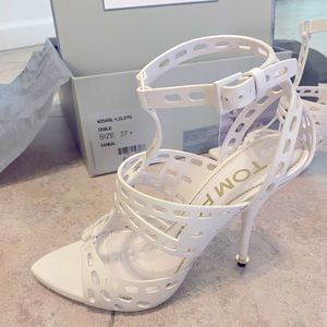 Like New Tom Ford Leather Sandal Chalk